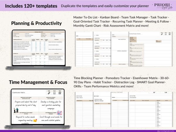 OneNote Planner 2025 2026 Professional One Note Template for Work Project Management Hyperlinked Planner Weekly Planner Organization - Image 7