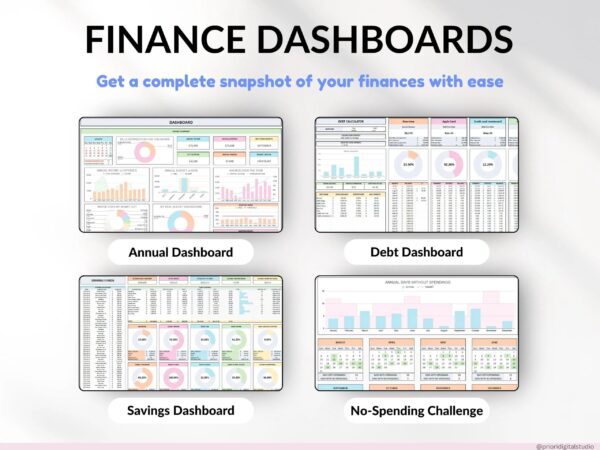 Ultimate Annual Budget Template Excel Google Sheets Budget Spreadsheet Organization Planner Life Template Habit Tracker Task Tracker - Image 3