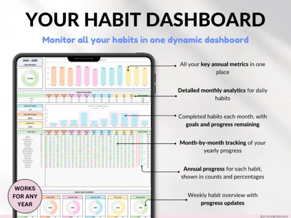 Ultimate Annual Budget Template Excel Google Sheets Budget Spreadsheet Organization Planner Life Template Habit Tracker Task Tracker - Image 7