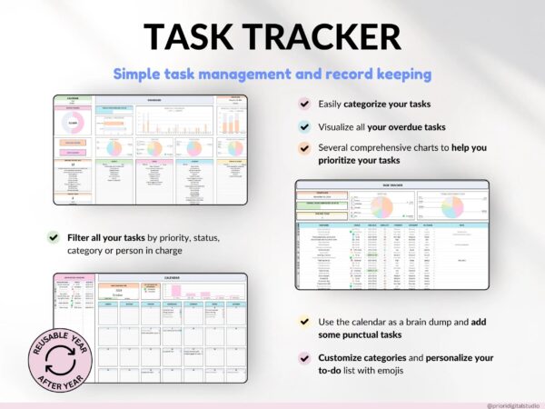 Ultimate Annual Budget Template Excel Google Sheets Budget Spreadsheet Organization Planner Life Template Habit Tracker Task Tracker - Image 9