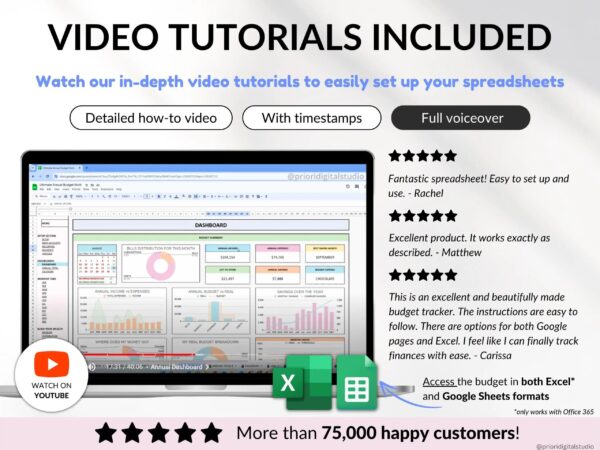 Ultimate Annual Budget Template Excel Google Sheets Budget Spreadsheet Organization Planner Life Template Habit Tracker Task Tracker - Image 10